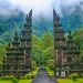 Pemandangan udara dari area purai Bali yang populer
